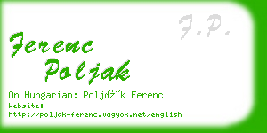 ferenc poljak business card